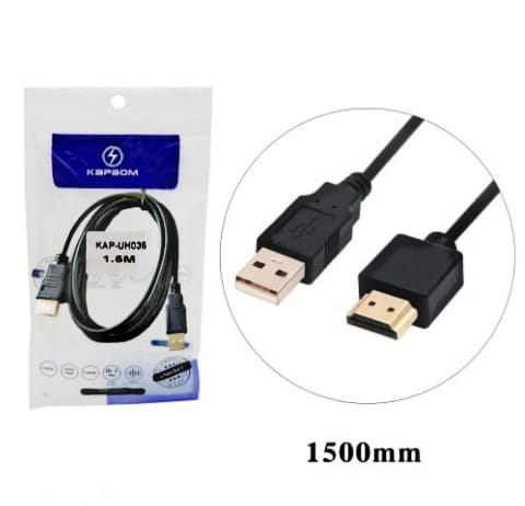  - Cabos     Cod. CABO USB-HDMI 1.5M KAPBOM KAP-UH036